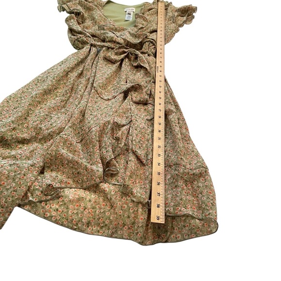 Kate Lily Summery Garden Dress-Ruffles-Faux Wrap-UK 14-US 10-Surplice Neck - Picture 9 of 11